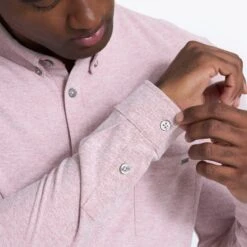 Long Sleeve Ace Button Down | Saltwater Red -TrendSphere 0195 V185SWR 00264