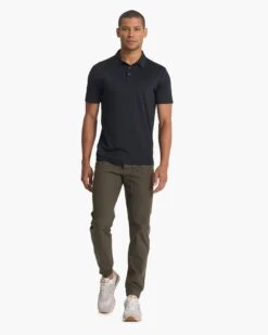 Zephyr Polo | Black Heather -TrendSphere V1000HBK FA22 M ECOMM TOP 0416