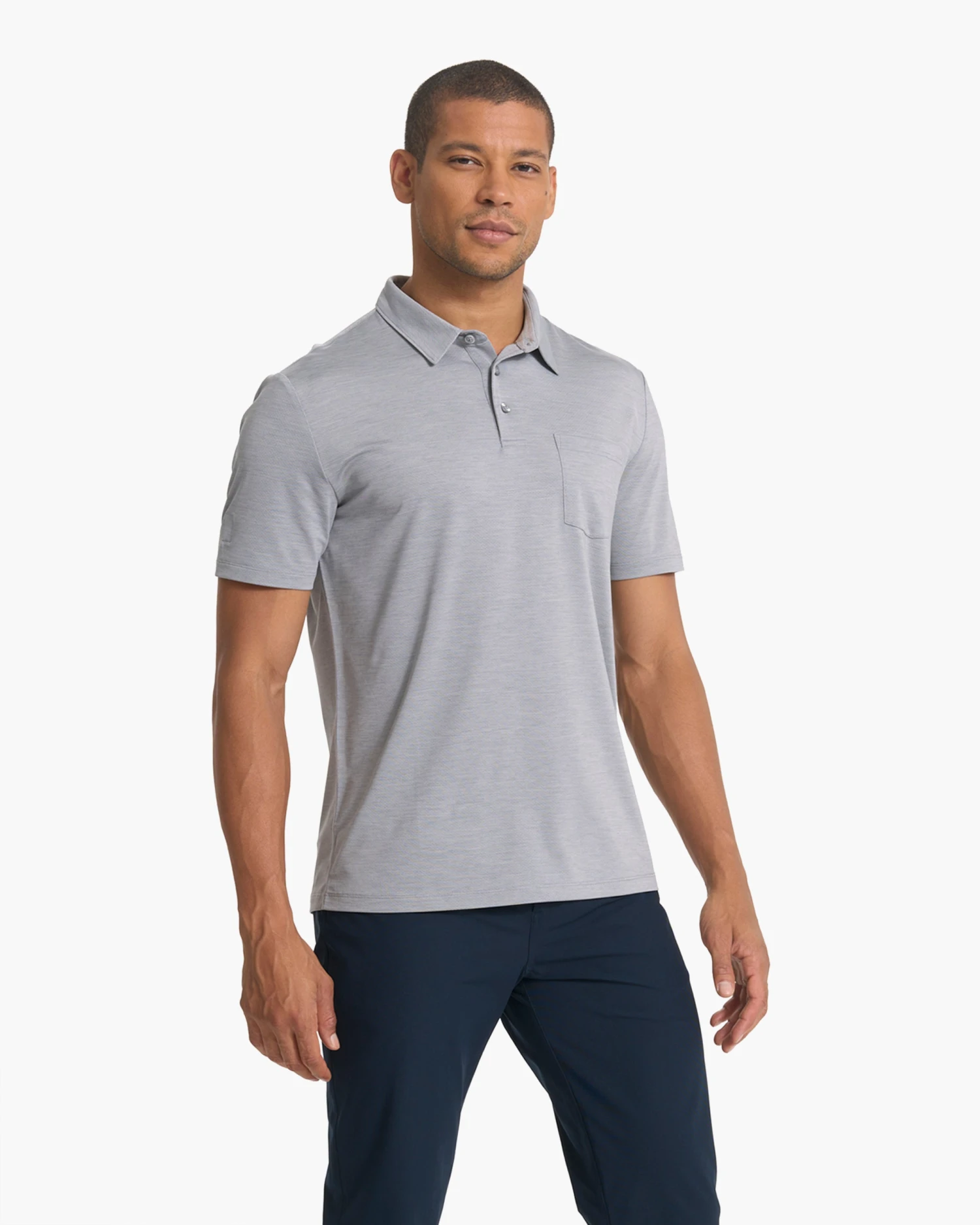 Zephyr Polo | Heather Grey 4 Zephyr Polo | Heather Grey - Image 2