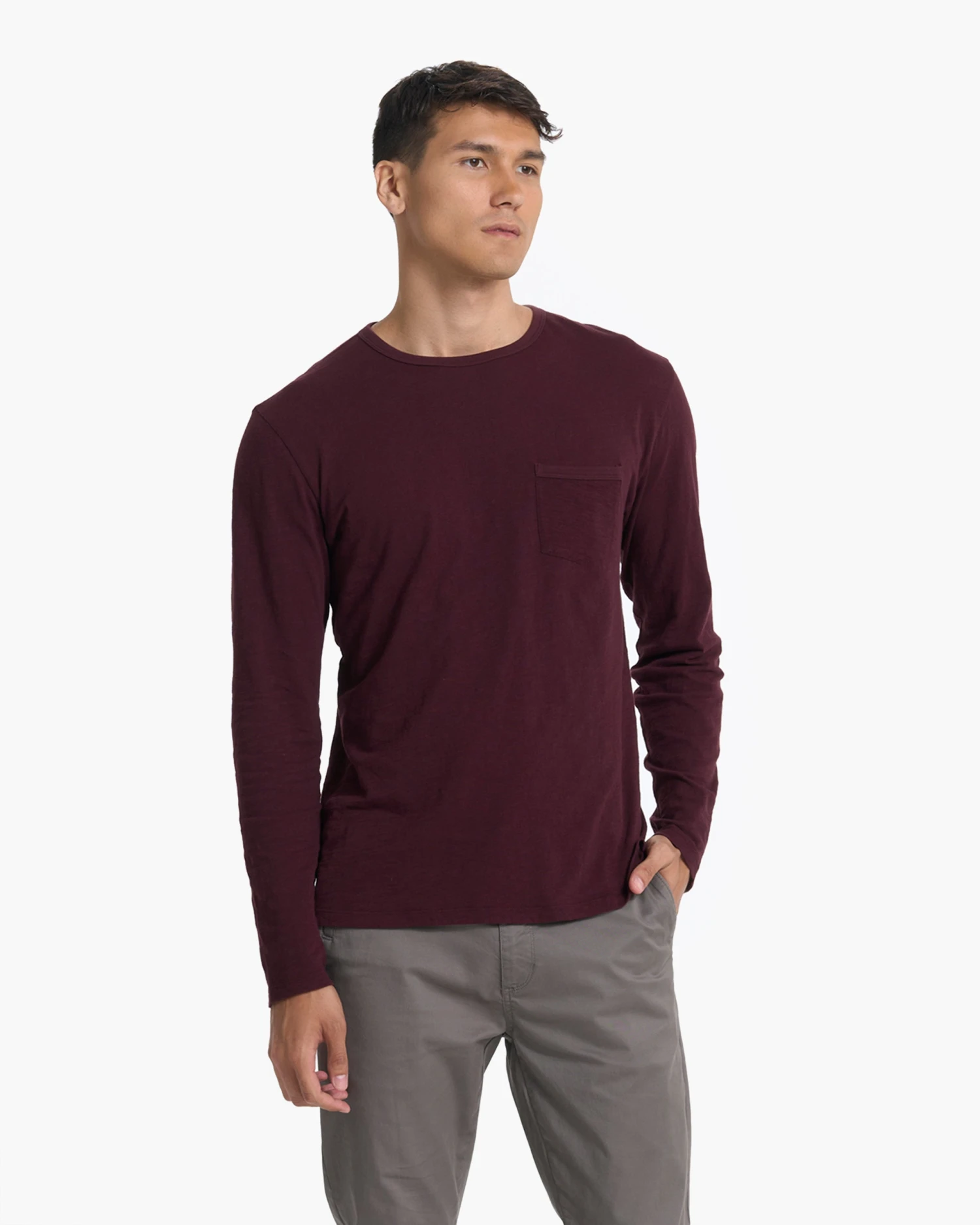 Long Sleeve Rise Tee | Ruby 4 Long Sleeve Rise Tee | Ruby - Image 2