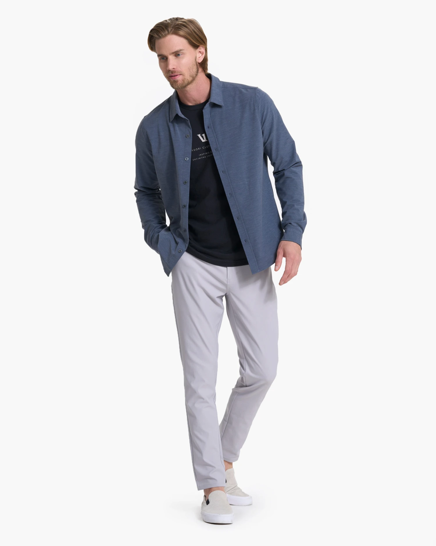 Long Sleeve Bridge Button Down | Azure 7 Long Sleeve Bridge Button Down | Azure - Image 5