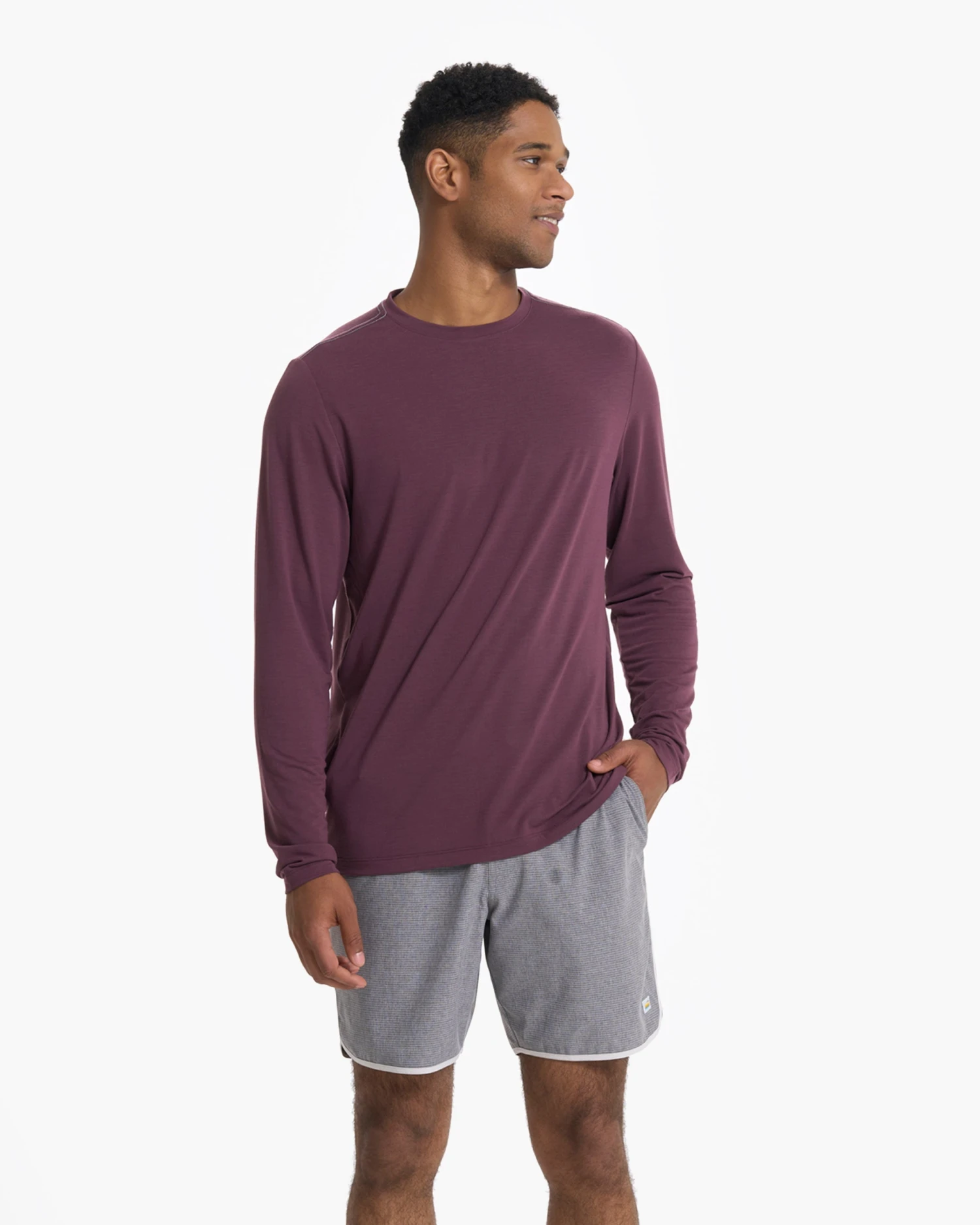 Long Sleeve Current Tech Tee | Chestnut 4 Long Sleeve Current Tech Tee | Chestnut - Image 2