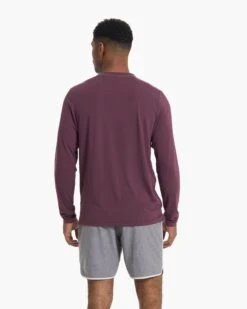 Long Sleeve Current Tech Tee | Chestnut 10 Long Sleeve Current Tech Tee | Chestnut -TrendSphere V1003CHN 09108