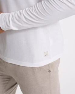 Long Sleeve Current Tech Tee | White -TrendSphere V1003WHT SP23 M ECOMM TOPS FULL 0806 1X1 0cd59237 8e57 4b78 9152 389346cdb4eb