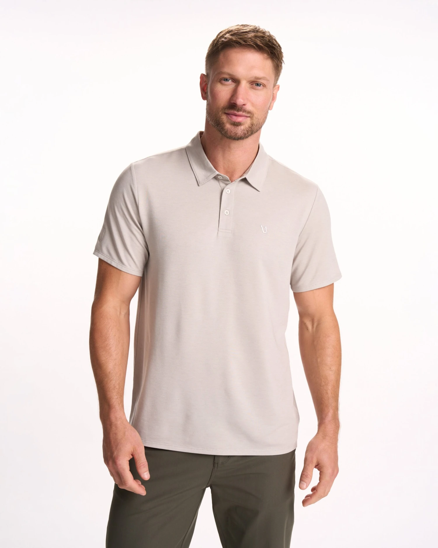 Knit Twill Polo | Beachsand Heather 4 Knit Twill Polo | Beachsand Heather - Image 2