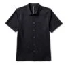 Short Sleeve Manhattan Button Down | Black -TrendSphere V1024BLK SP23 M ECOMM FLAT LAY 1X1 retouch