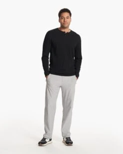 Long-Sleeve Ever Henley | Black -TrendSphere V108BLK 2