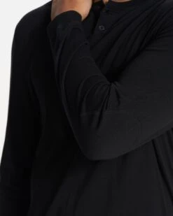 Long-Sleeve Ever Henley | Black -TrendSphere V108BLK FA23 M ECOMM TOPS DETAIL 6