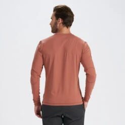 Long-Sleeve Ever Henley | Copper -TrendSphere V108COP 3