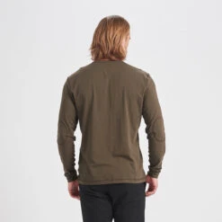 Long-Sleeve Ever Henley | Evergreen -TrendSphere V108EVG 2
