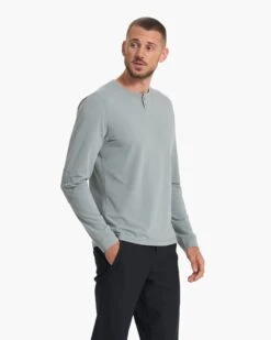 Long Sleeve Ever Henley | Stormy 13 Long Sleeve Ever Henley | Stormy -TrendSphere V108STY SP23 M ECOMM TOPS DETAIL 3166 1x1 dd5bf58a a689 435a 9198 acf7961c7056