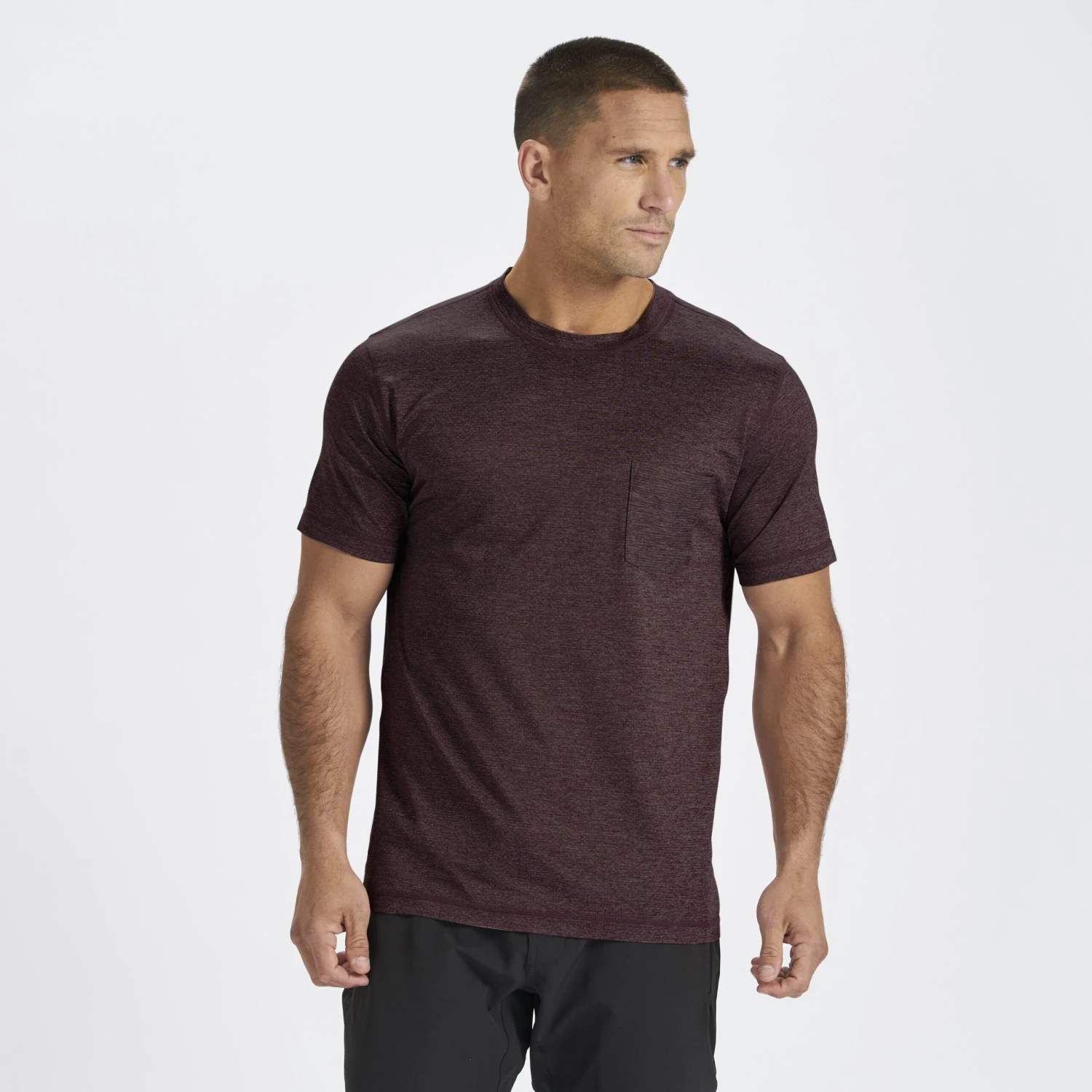 Tradewind Performance Tee | Oxblood Heather 4 Tradewind Performance Tee | Oxblood Heather - Image 2