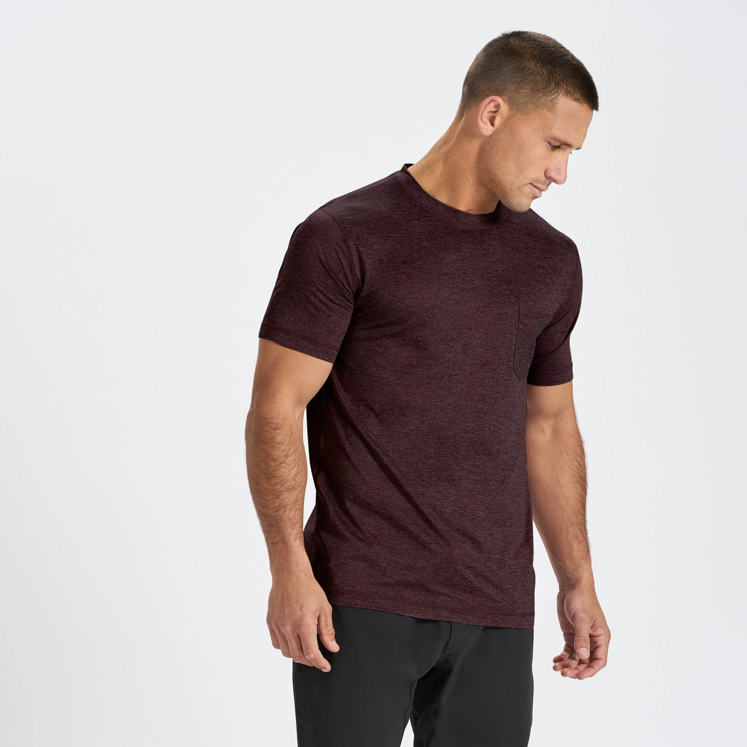 Tradewind Performance Tee | Oxblood Heather 5 Tradewind Performance Tee | Oxblood Heather - Image 3