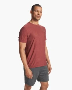 Strato Tech Tee | Earth Red Heather -TrendSphere V126HER FA23 M ECOMM TOPS FRONT TOPS 2