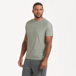 Strato Tech Tee | Eucalyptus Heather -TrendSphere V126HEU 0671