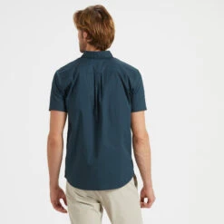 Crest Short-Sleeve Button-Down | Indigo Micro Dot 10 Crest Short-Sleeve Button-Down | Indigo Micro Dot -TrendSphere V150IMD 3