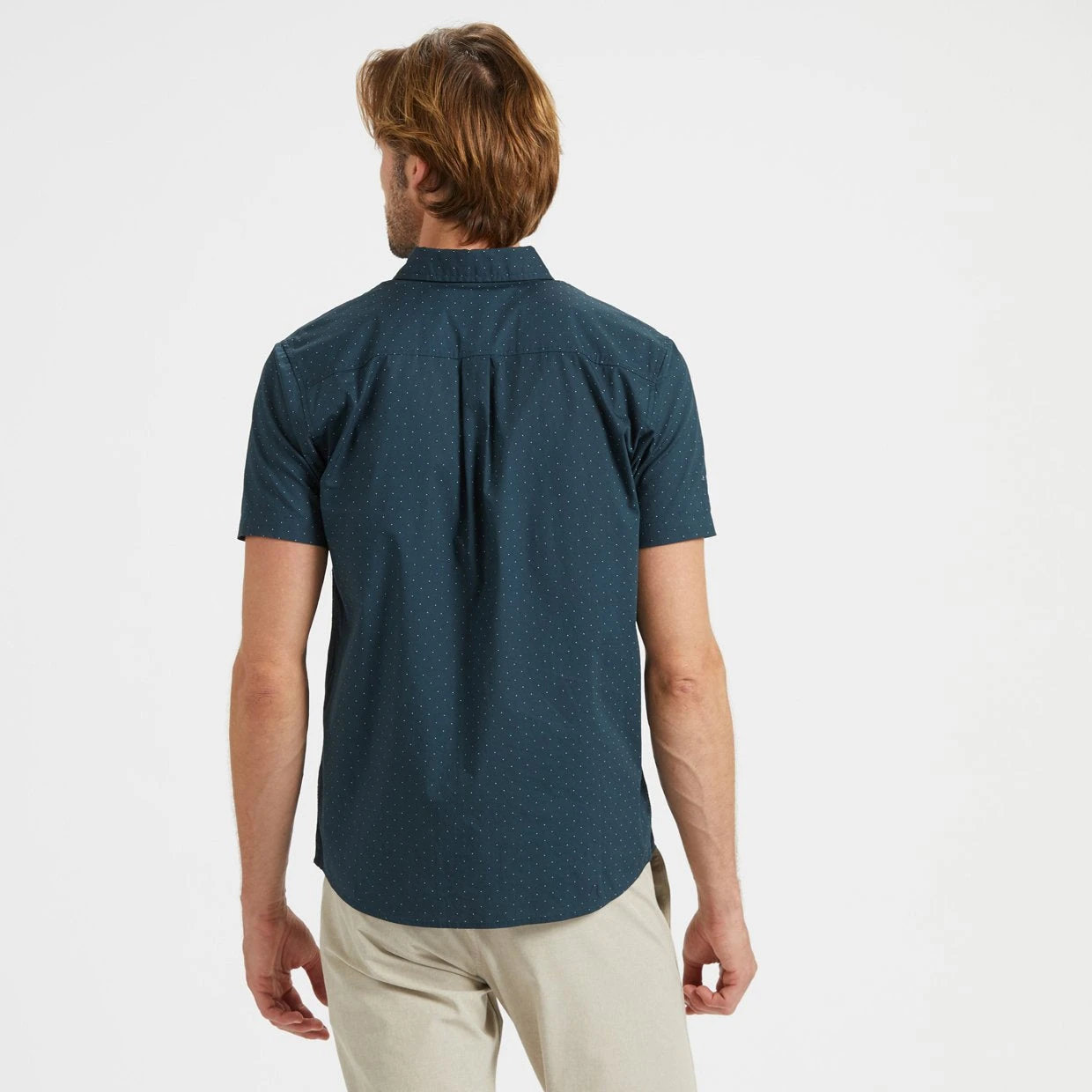 Crest Short-Sleeve Button-Down | Indigo Micro Dot 6 Crest Short-Sleeve Button-Down | Indigo Micro Dot - Image 4