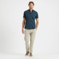 Crest Short-Sleeve Button-Down | Indigo Micro Dot 11 Crest Short-Sleeve Button-Down | Indigo Micro Dot -TrendSphere V150IMD 4