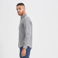 Bishop Long-Sleeve Button-Down | Light Grey -TrendSphere V153LTG 2 update