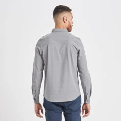 Bishop Long-Sleeve Button-Down | Light Grey -TrendSphere V153LTG 3 update