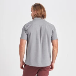 Bishop Short-Sleeve Button-Down | Light Grey -TrendSphere V154LTG 3 update