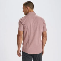 Bishop Short-Sleeve Button-Down | Saltwater Red -TrendSphere V154SWR 3