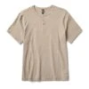 Short Sleeve Ever Henley | Gravel -TrendSphere V165GRV SP23 M ECOMM FLAT LAY 1x1 updated