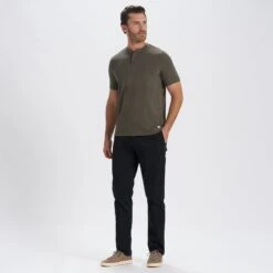Short-Sleeve Ever Henley | Oregano -TrendSphere V165ORE 4