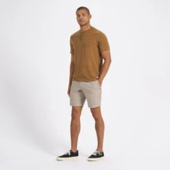 Short-Sleeve Ever Henley | Tobacco -TrendSphere V165TOB 4