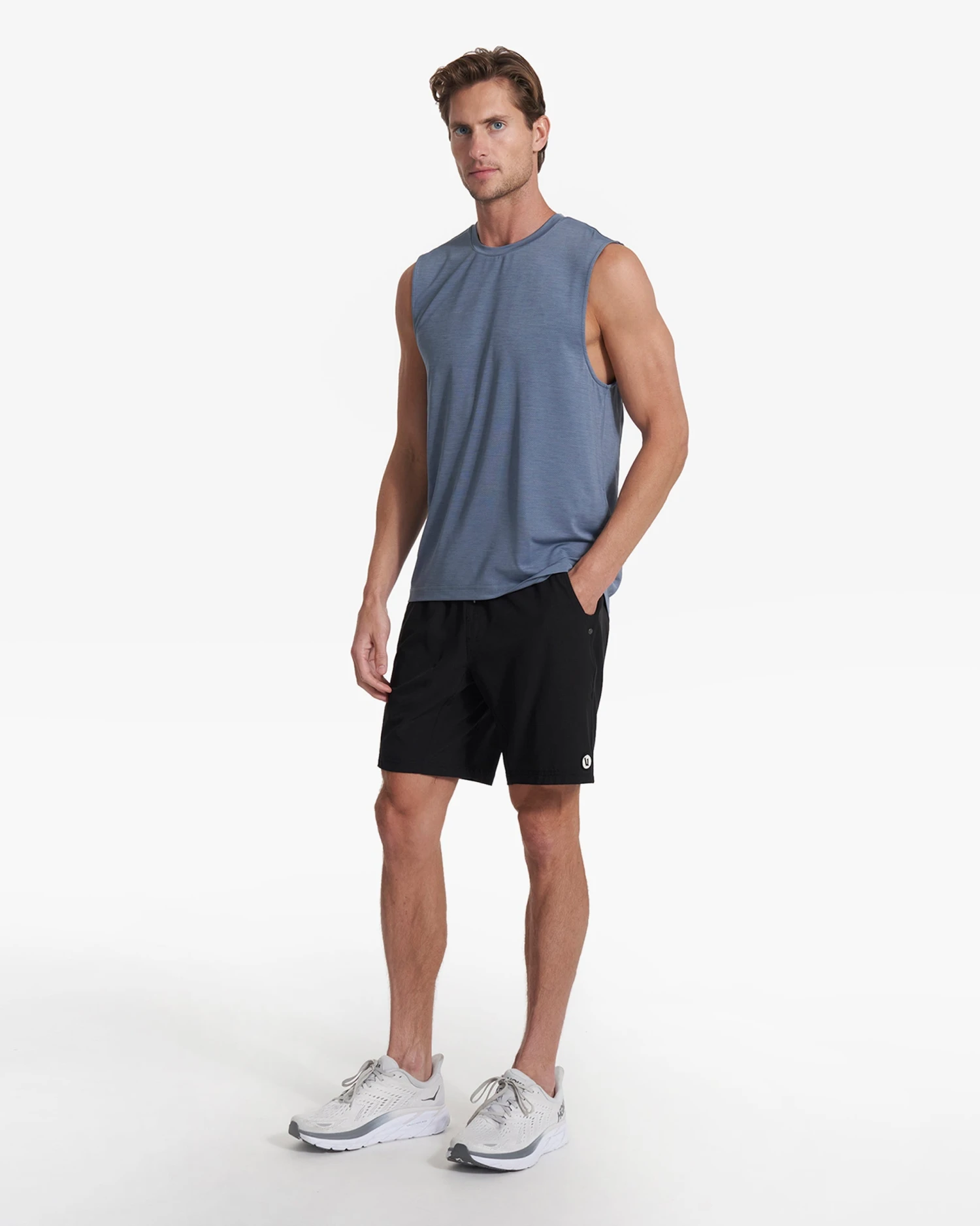 Zephyr Muscle Tee | Light Azure Heather 7 Zephyr Muscle Tee | Light Azure Heather - Image 5
