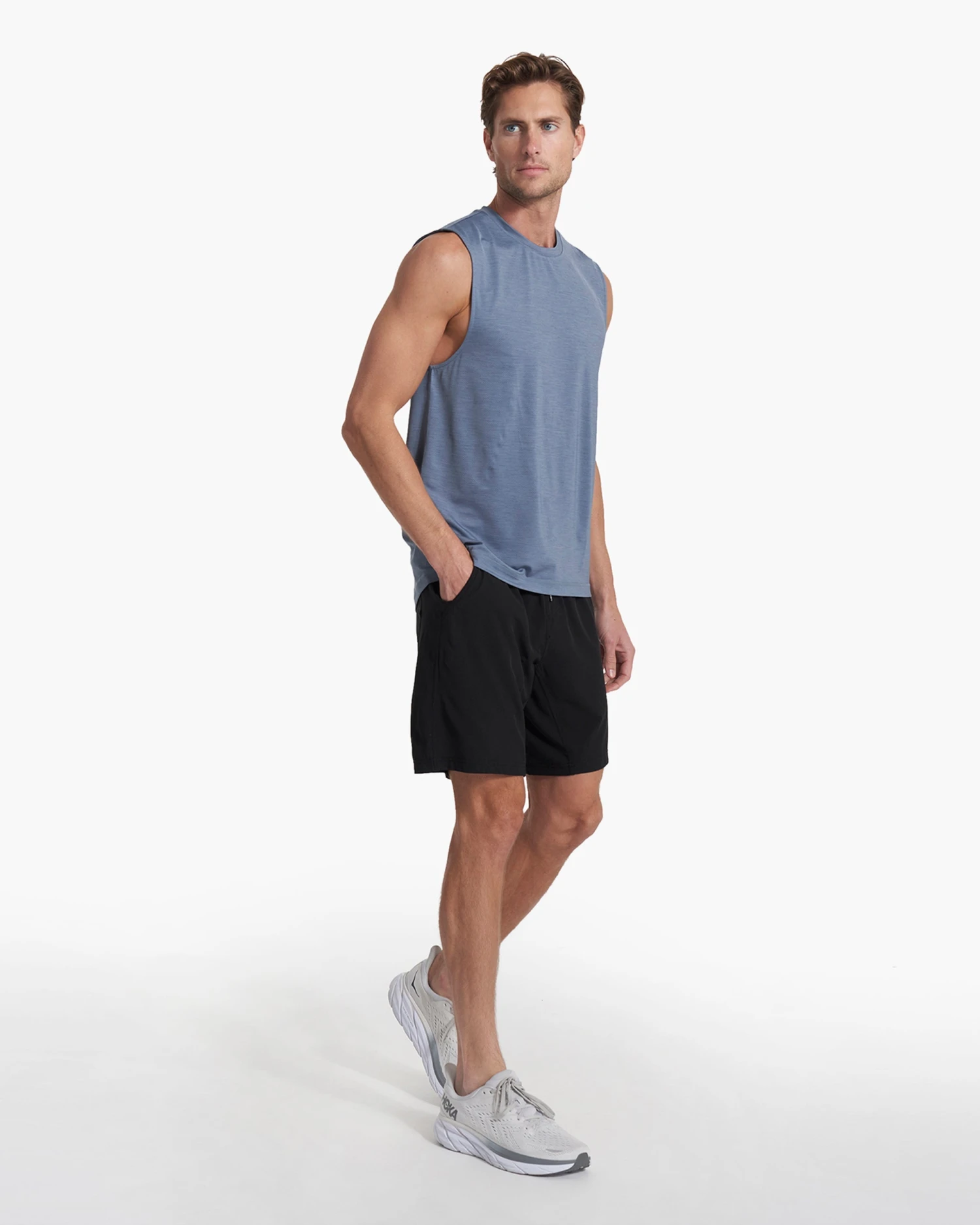Zephyr Muscle Tee | Light Azure Heather 8 Zephyr Muscle Tee | Light Azure Heather - Image 6