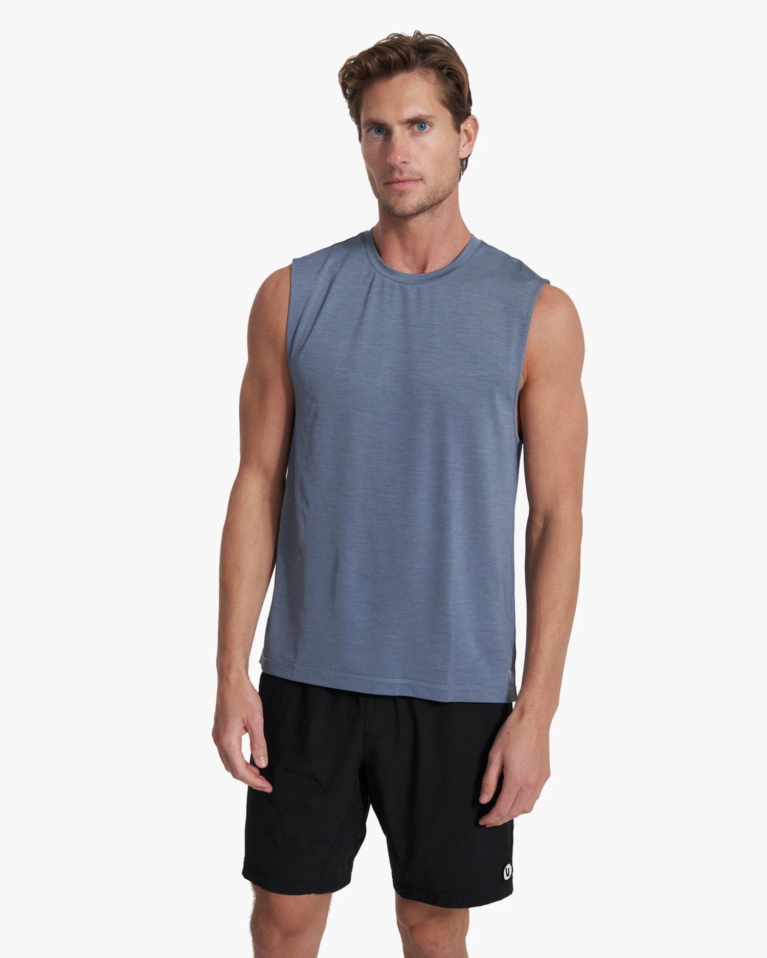 Zephyr Muscle Tee | Light Azure Heather 4 Zephyr Muscle Tee | Light Azure Heather - Image 2