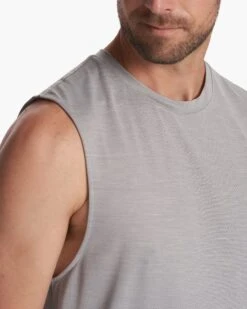 Zephyr Muscle Tee | Heather Grey 11 Zephyr Muscle Tee | Heather Grey -TrendSphere V167HTG 2