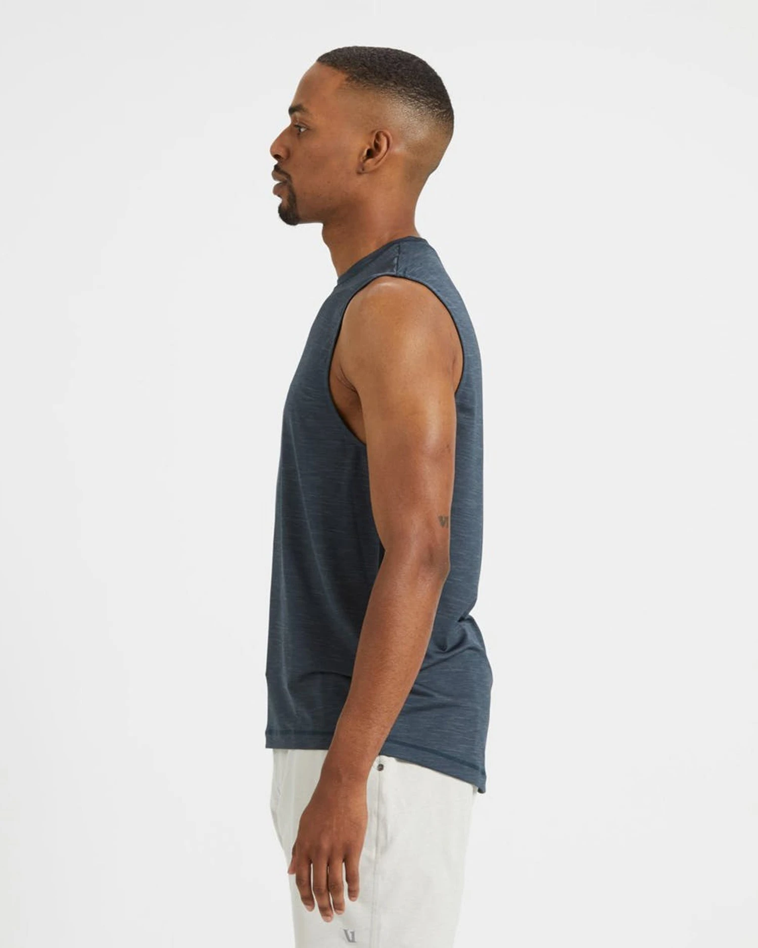 Zephyr Muscle Tee | Indigo Heather 5 Zephyr Muscle Tee | Indigo Heather - Image 3
