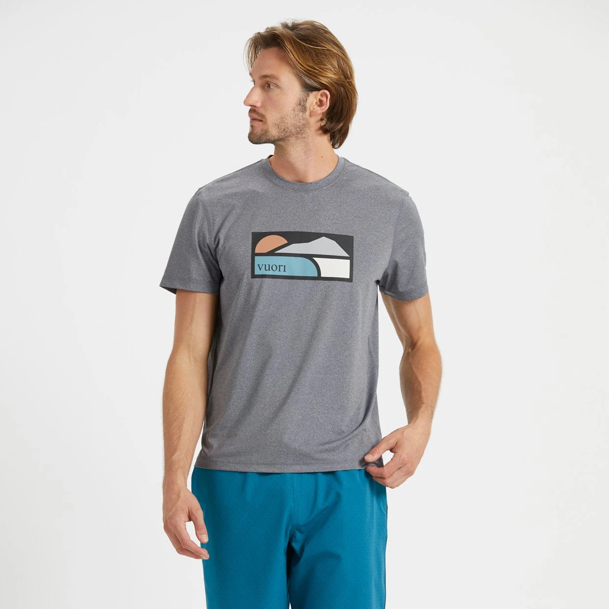 Uluwatu Short-Sleeve Water Tee | Charcoal Heather 4 Uluwatu Short-Sleeve Water Tee | Charcoal Heather - Image 2