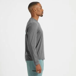 Long-Sleeve Uluwatu Water Tee | Charcoal Heather 10 Long-Sleeve Uluwatu Water Tee | Charcoal Heather -TrendSphere V171HCC 2