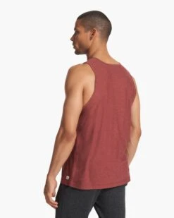 Strato Tech Tank | Earth Red Heather 10 Strato Tech Tank | Earth Red Heather -TrendSphere V173HER FA23 M ECOMM TOPS BACK TOPS 6