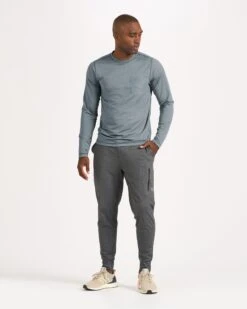 Long Sleeve Tradewind Performance Tee | Cloud Heather -TrendSphere V177HCL 4