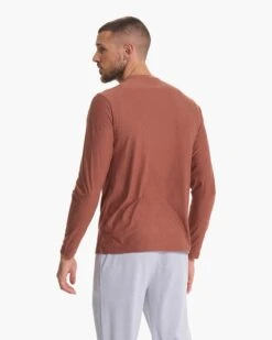 Long Sleeve Strato Tech Tee | Copper Heather -TrendSphere V178HCO SP23 M ECOMM TOPS TOP 3709 1X1 fe49a0a0 5b0c 42b5 9cf3 160884d71720