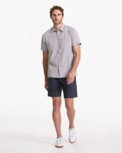 Short Sleeve Bridge Button Down | Fog 12 Short Sleeve Bridge Button Down | Fog -TrendSphere V184FOG SP23 M ECOMM TOPS FULL 2591 1x1 cb92c291 46b6 4c21 a0c5 8962f5ea299f