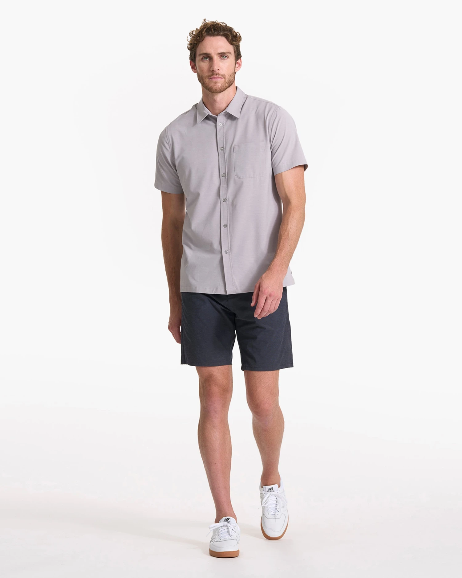 Short Sleeve Bridge Button Down | Fog 7 Short Sleeve Bridge Button Down | Fog - Image 5