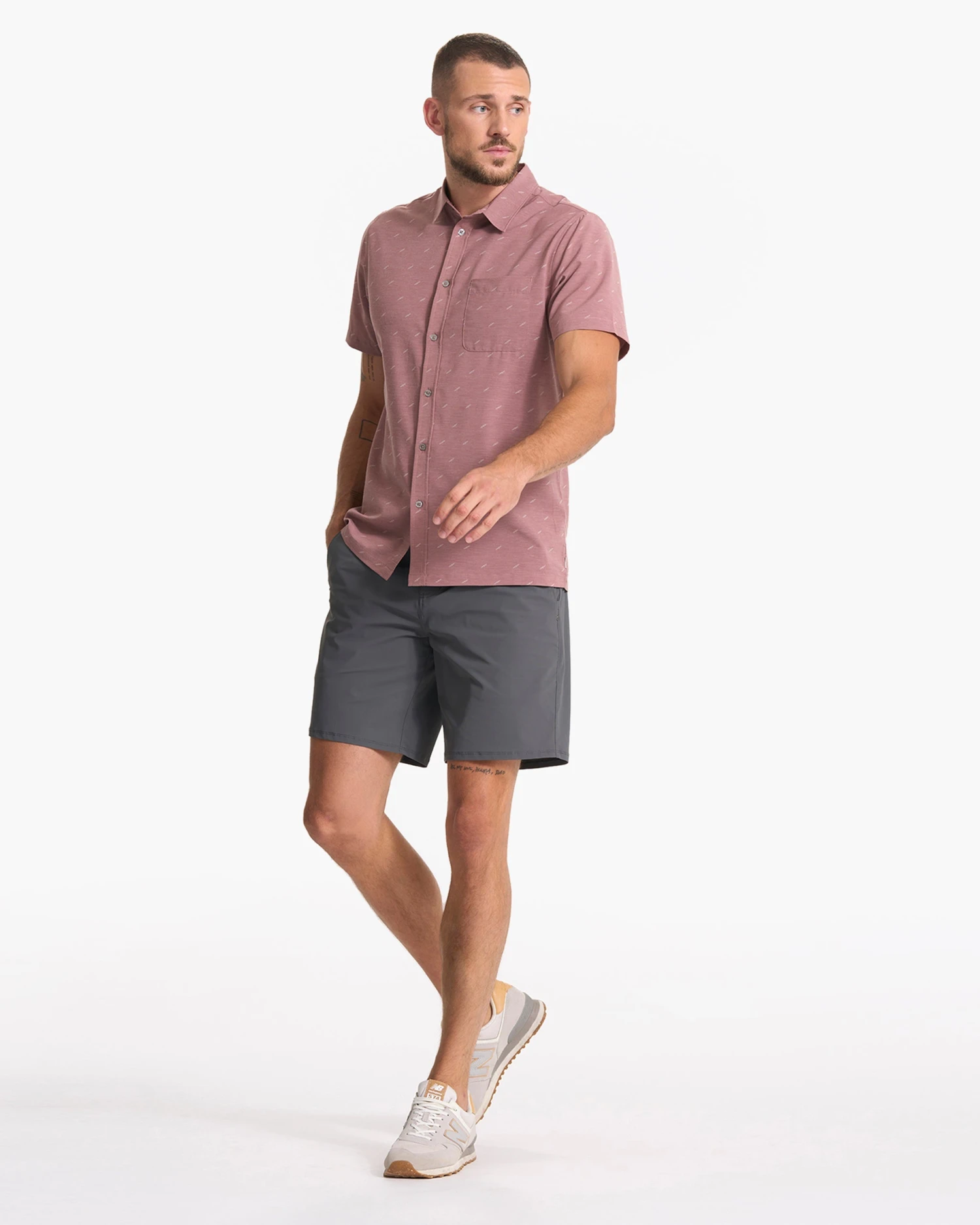 Short Sleeve Bridge Button Down | Light Terracotta Dagger 8 Short Sleeve Bridge Button Down | Light Terracotta Dagger - Image 6