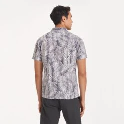 Short-Sleeve Bridge Button Down | Smoke Fronds -TrendSphere V184SMF 0237