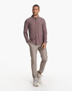 Long Sleeve Ace Button Down | Hazel -TrendSphere V185HZL FA23 M ECOMM TOPS FULL 3
