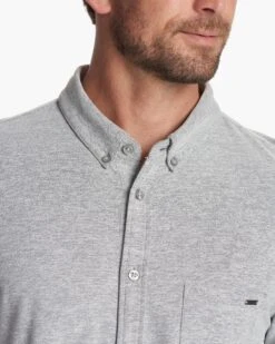 Long-Sleeve Ace Button-Down | Light Grey -TrendSphere V185LTG 2