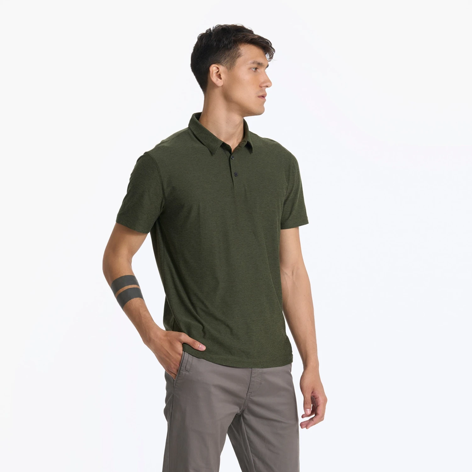 Strato Tech Polo | Forest Heather 5 Strato Tech Polo | Forest Heather - Image 3