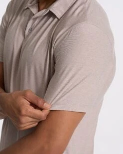 Strato Tech Polo | Oyster Heather -TrendSphere V188HOY SP23 M ECOMM TOPS DETAIL 3225 1x1 27439a1f c3eb 44fc a939 44679d7e5eeb