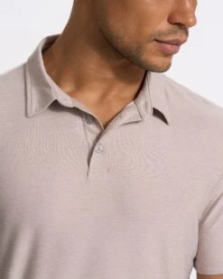 Strato Tech Polo | Oyster Heather -TrendSphere V188HOY SP23 M ECOMM TOPS TOP 3200 1x1 33861f3f 0089 4f03 8240 02a41dfcfb72