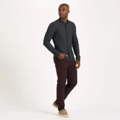 Long Sleeve Strato Button-Down | Charcoal Heather -TrendSphere V192HCC 4 480f2c14 bda4 4072 8261 1d4190d196e6
