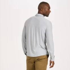 Long Sleeve Strato Button-Down | Platinum Heather -TrendSphere V192HPT 3 579aefd3 ce46 4b1f a1e4 dda25ee11915
